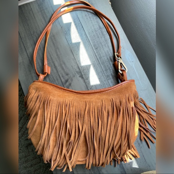 Maja Handbags - Maja Leather Fringe Convertible Bag